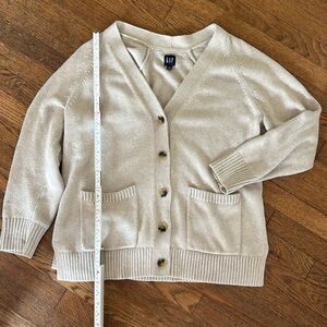 Gap Cardigan Sweater Knit Business Casual grandpa sweater Beige Size large